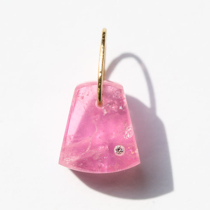 Pink Tourmaline Prism Charm