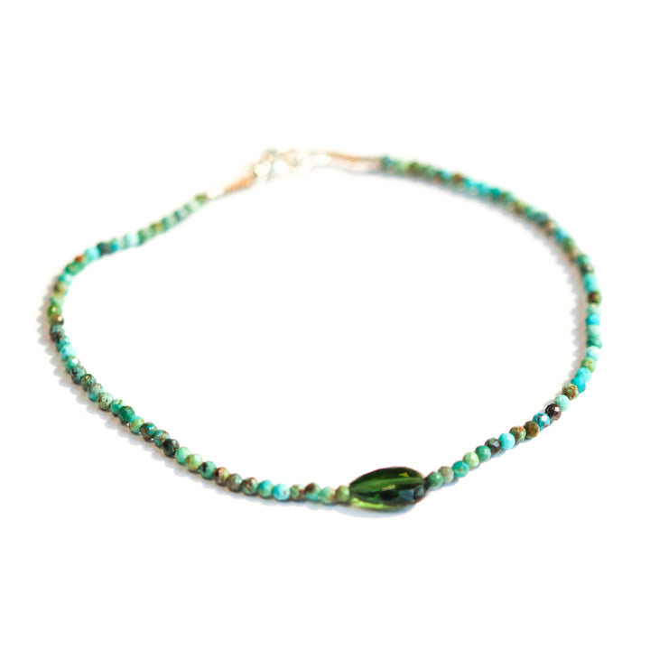 Turquoise & Green Tourmaline Bracelet No. 118