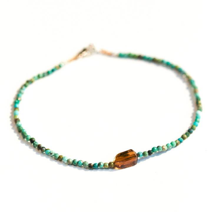 Turquoise & Smoky Tourmaline Bracelet No. 119