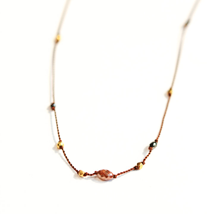 Red and Black Diamond Constellation Necklace