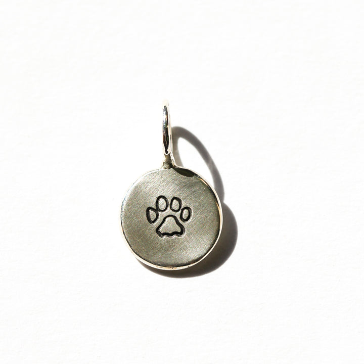 Mini Round Paw Print Charm