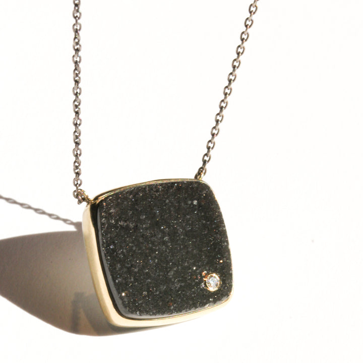 Black Drusy Necklace