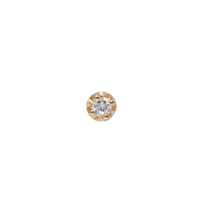 Mini White Diamond Stud