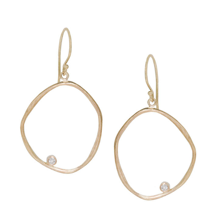 Large Gold Halo Earrings