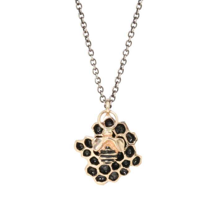 Honeycomb & Bee Necklace