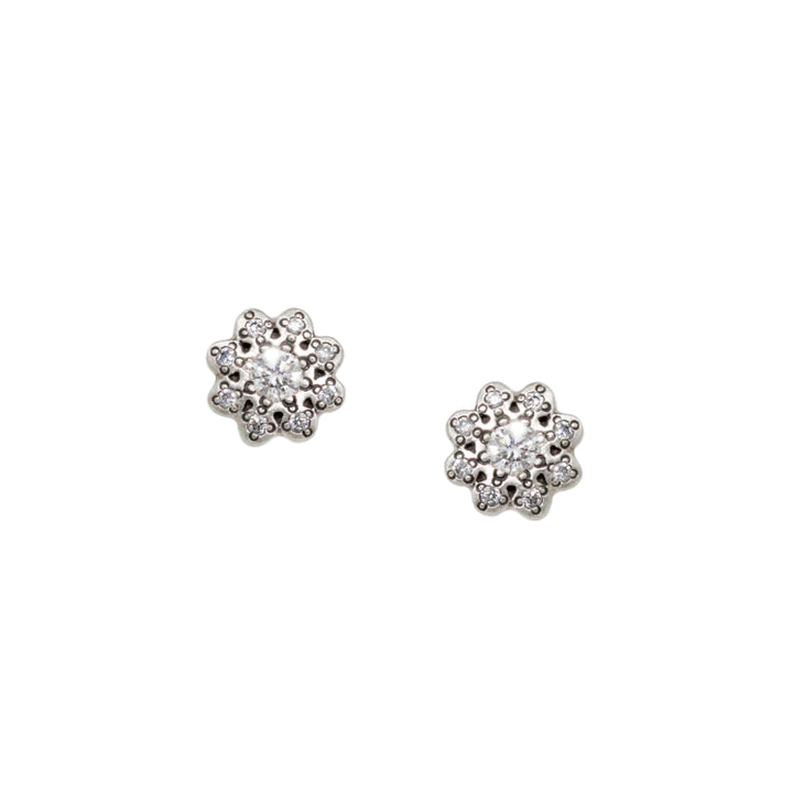 Moonflower Diamond Stud Earrings