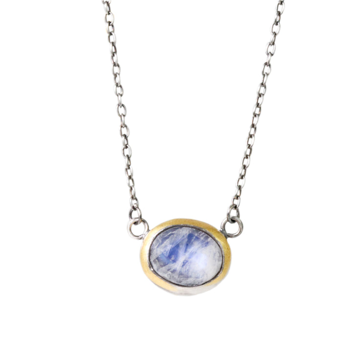 Petite Rainbow Moonstone Necklace