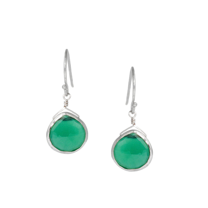 Green Onyx Drop Earrings