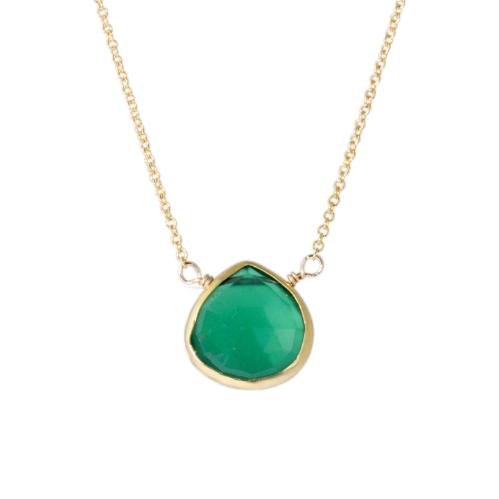 Green Onyx Drop Necklace