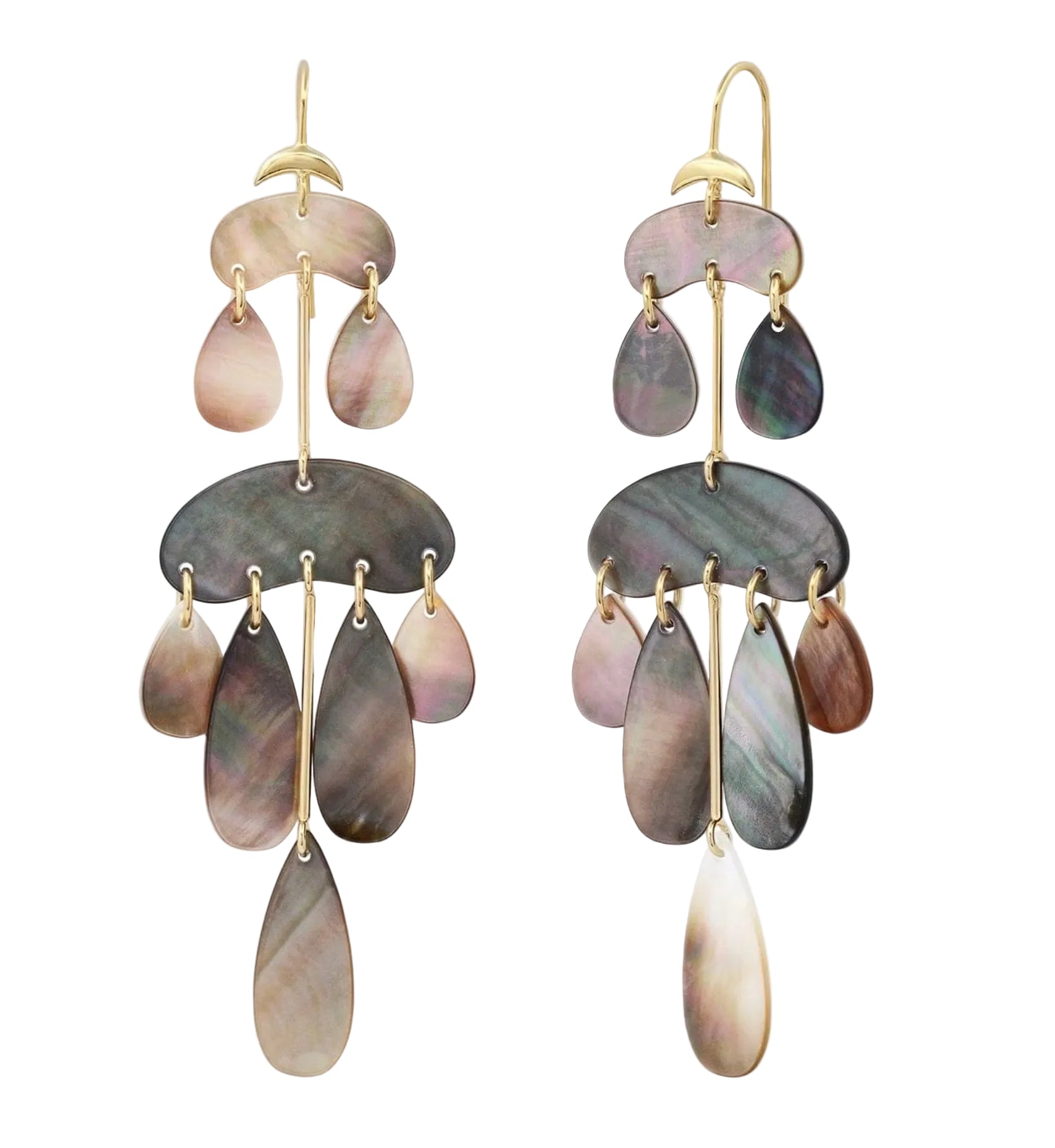 Mother of Pearl Chandelier Earrings