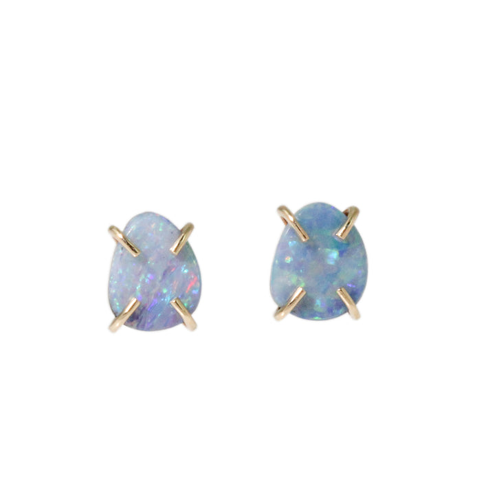 Australian Opal Prong Stud Earrings