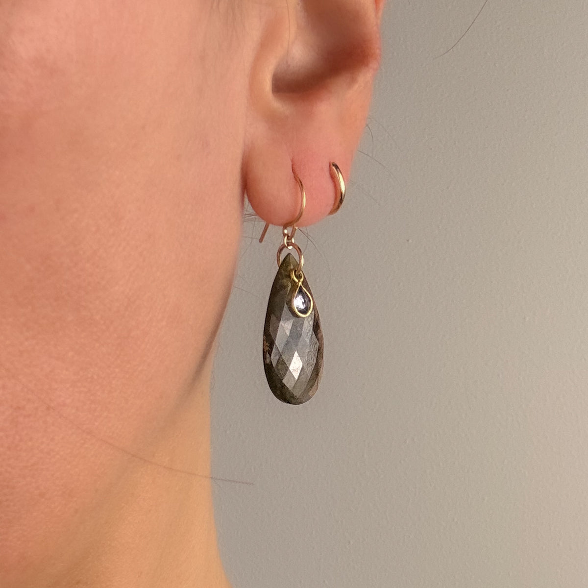Labradorite + Tanzanite Earrings