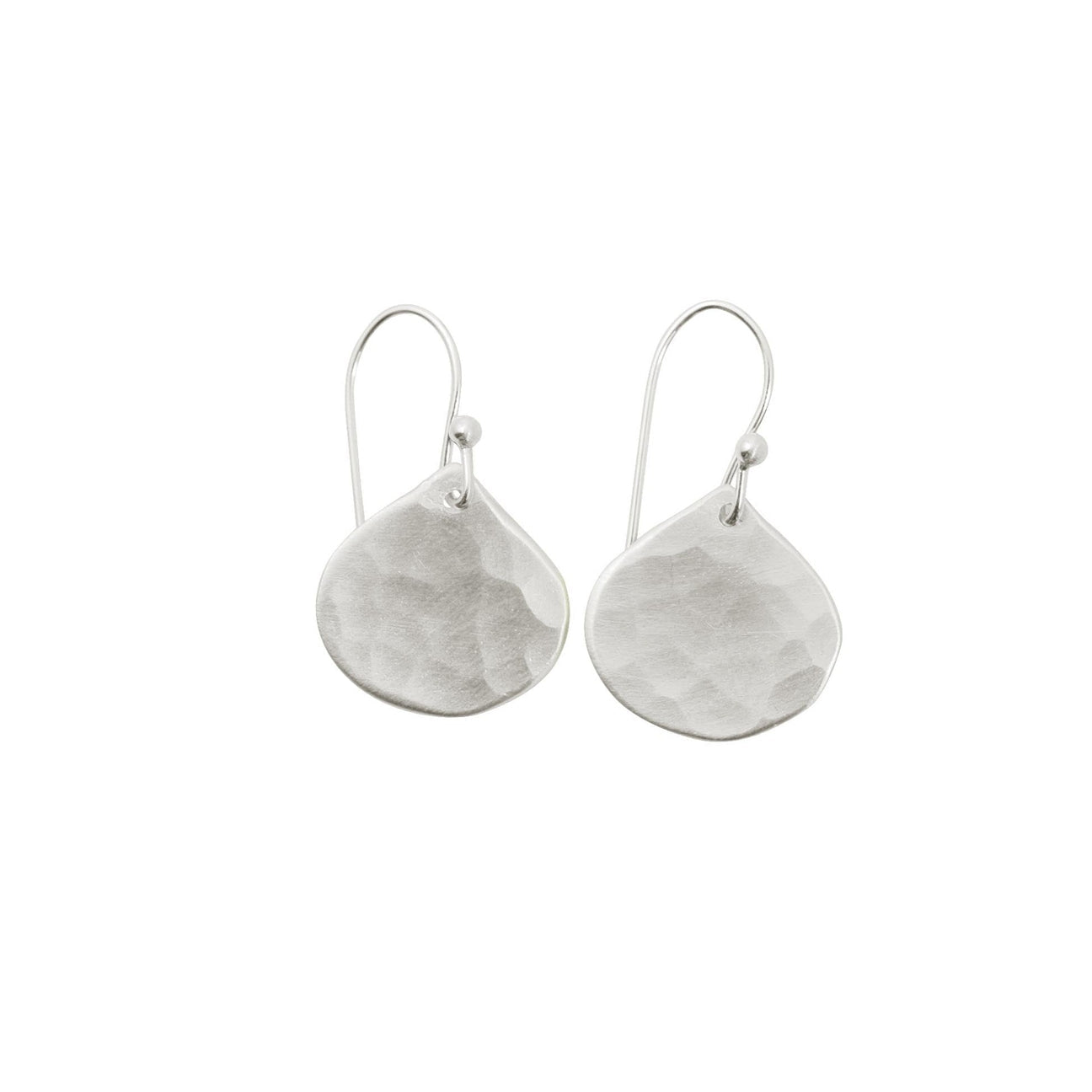 Small Hammered Teardrop Earrings