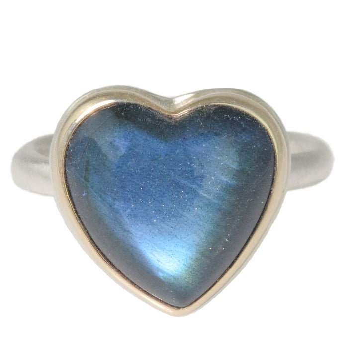 Labradorite Heart Ring