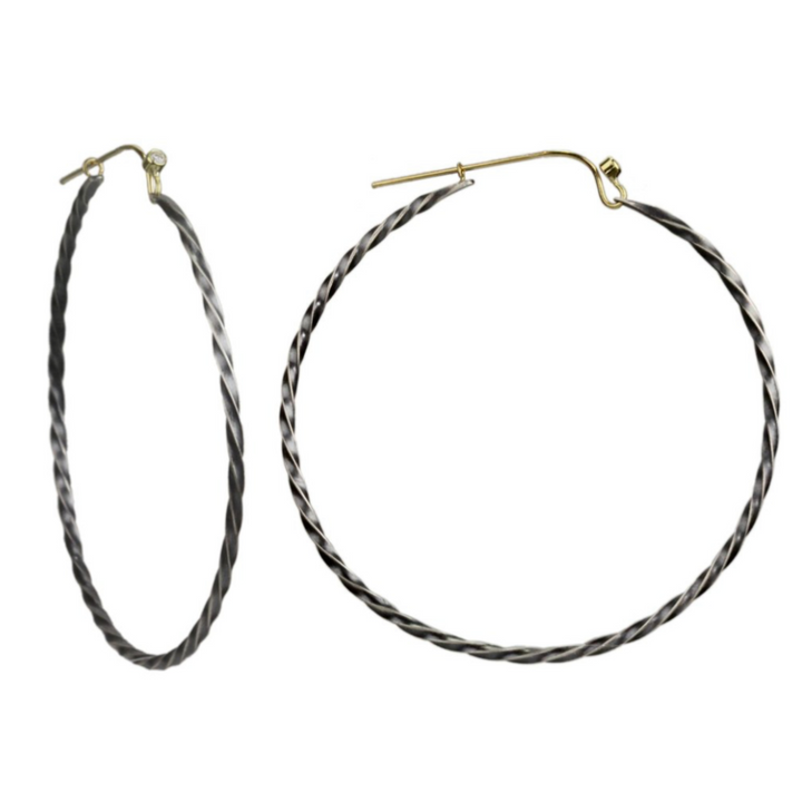 XL Bias Hoop Earrings