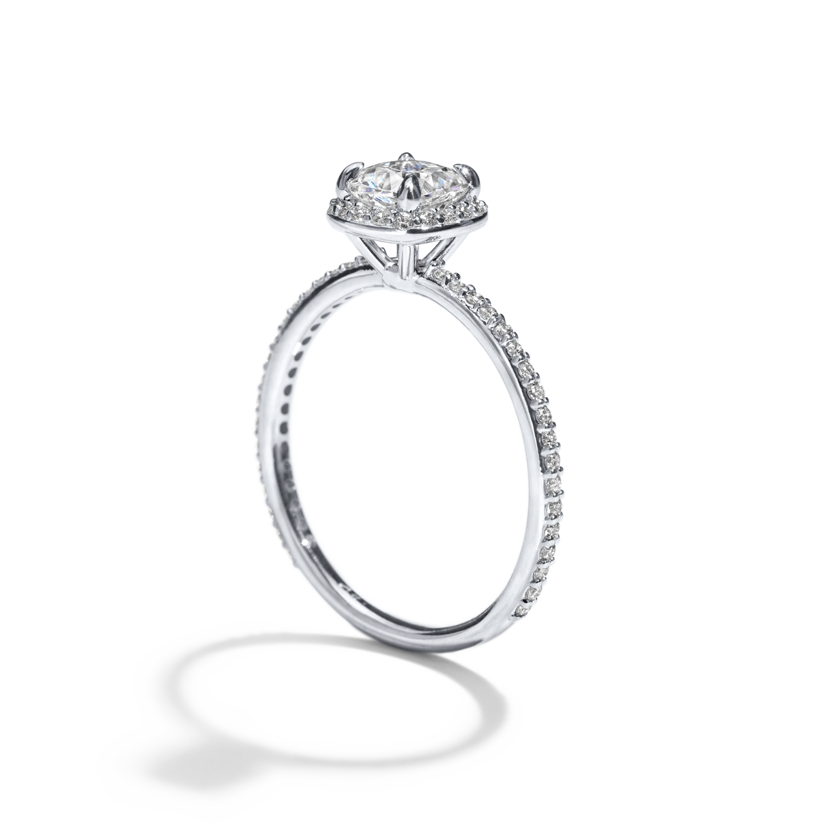 Halo Pave Engagement Ring