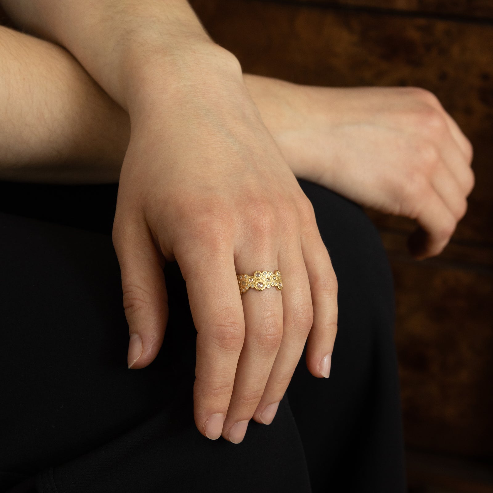 Cascade Diamond Band Ring