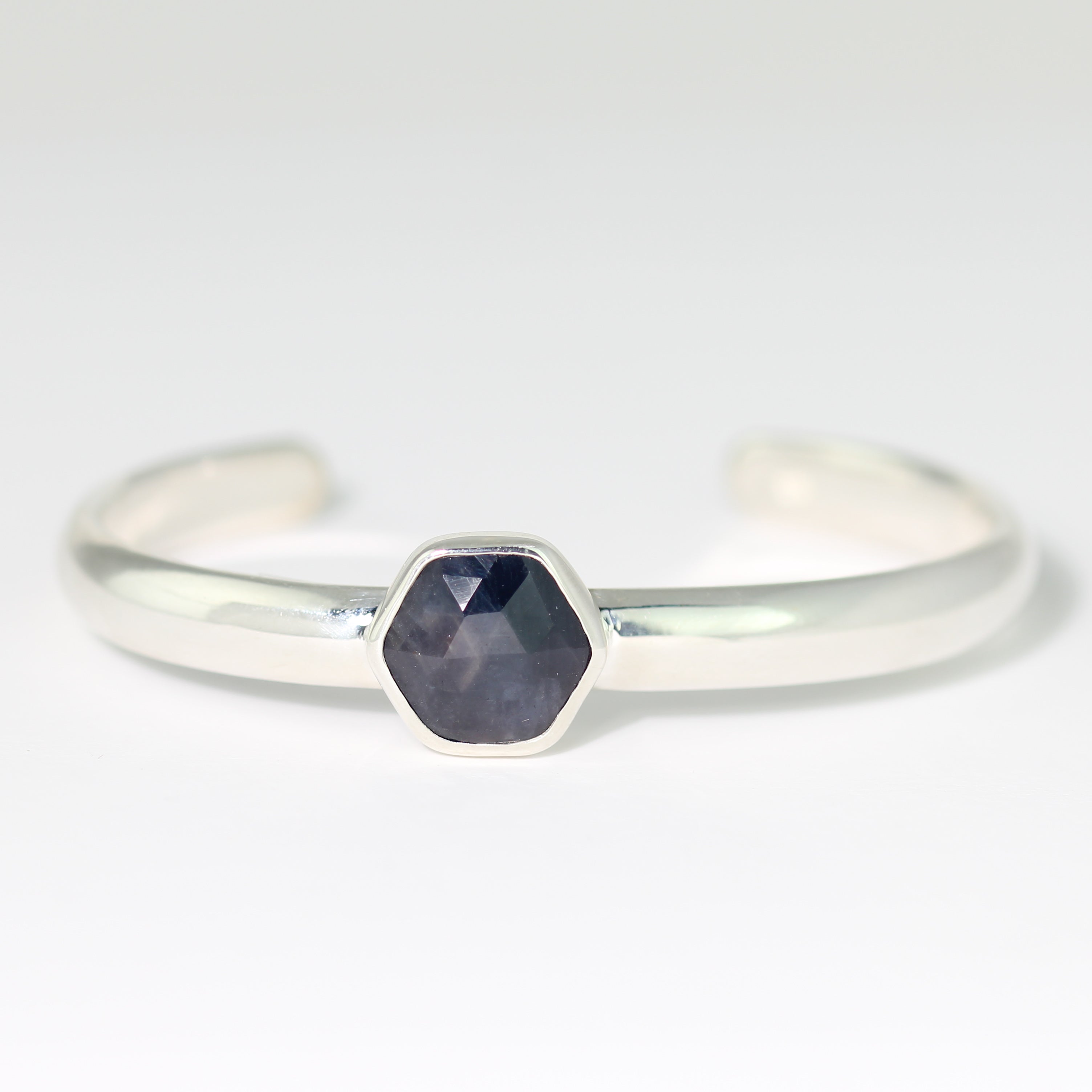 Hex Sapphire Cuff Bracelet