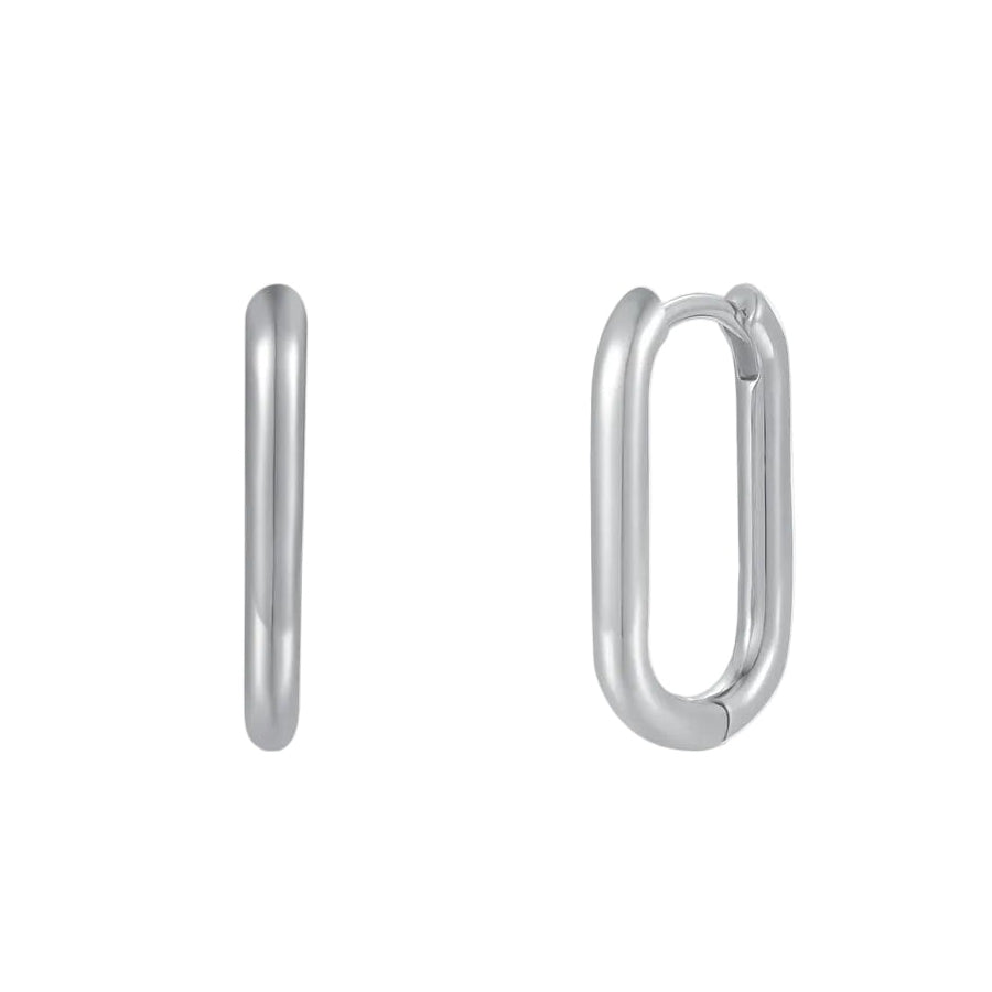Rectangle Huggie Hoop Earrings
