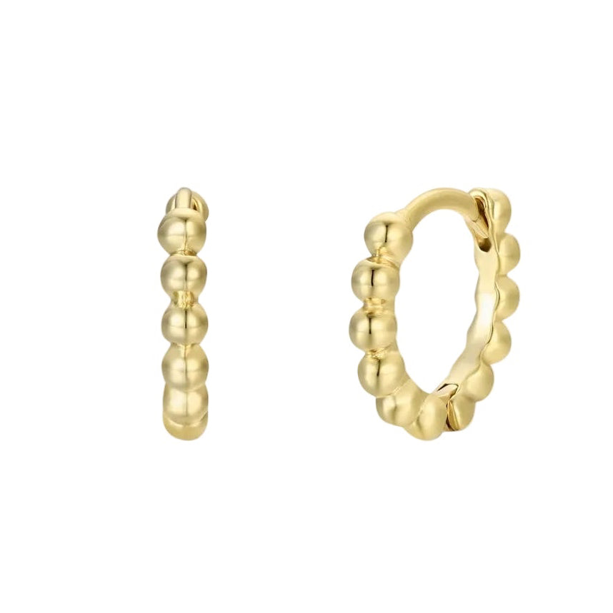 Small Ball Huggie Hoop Earrings