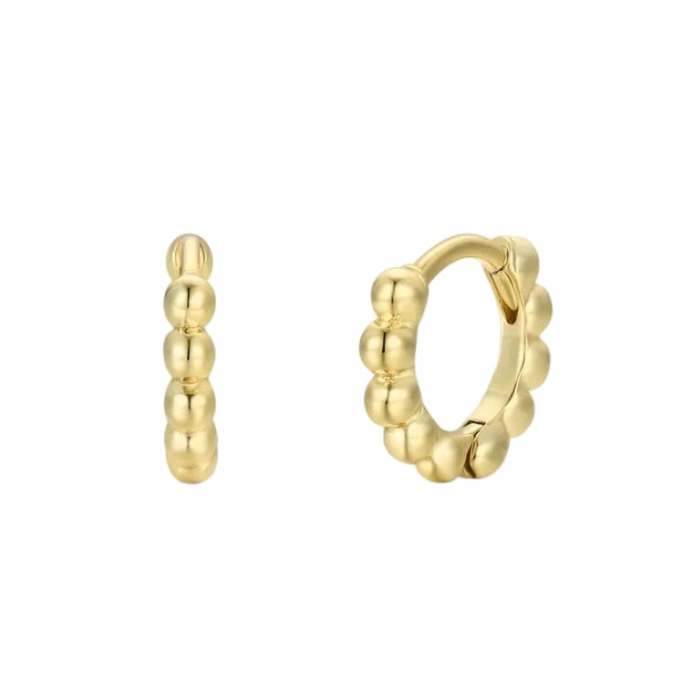Tiny Ball Huggie Hoop Earrings
