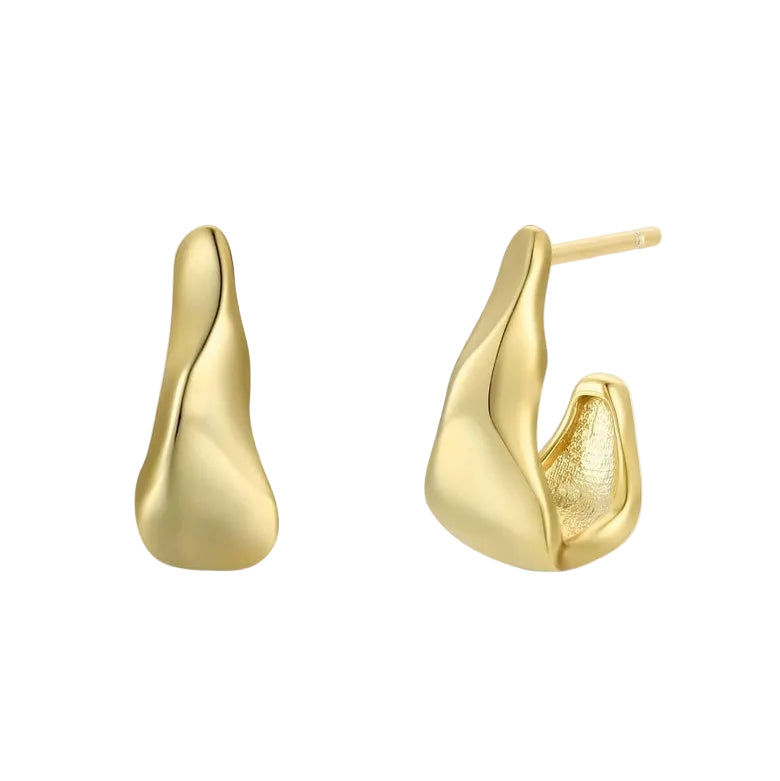 Ripple J Hoop Earrings