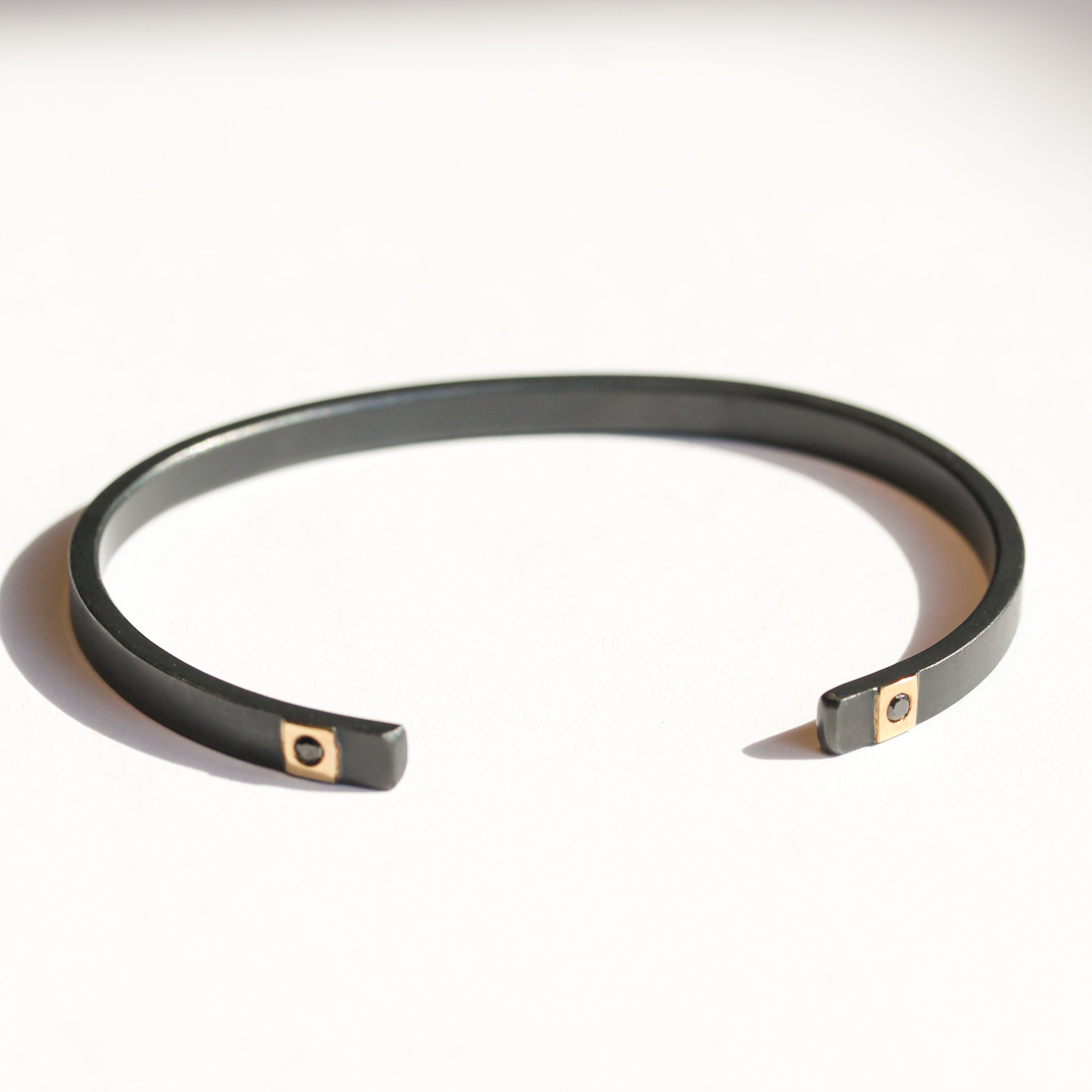 Lines Black Diamond Cuff Bracelet