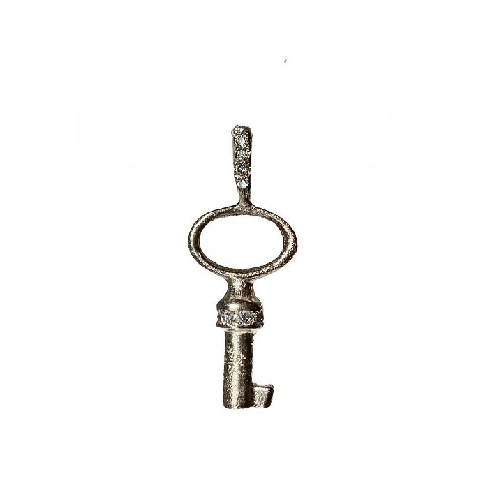 Oval Silver Key Pendant