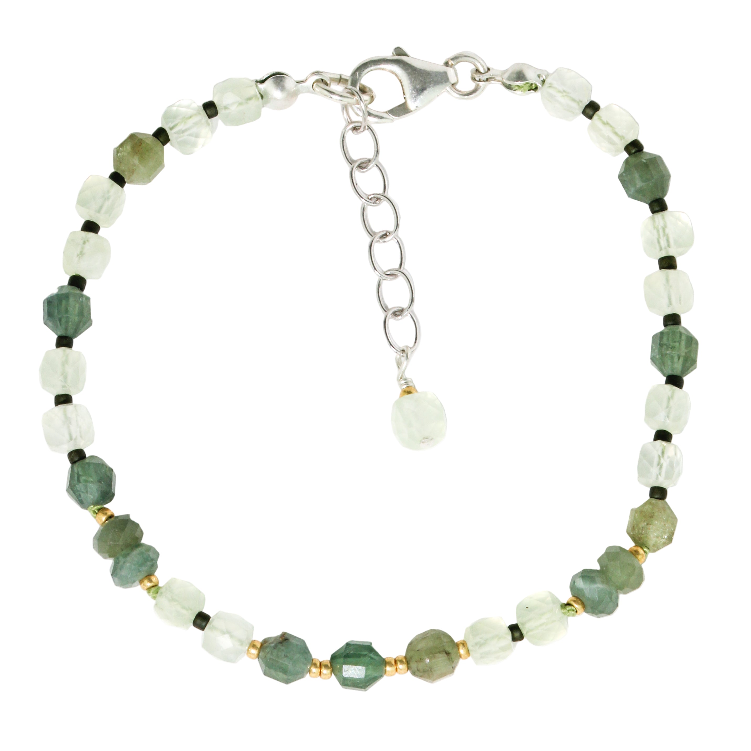 Green Tourmaline + Prehnite Bracelet