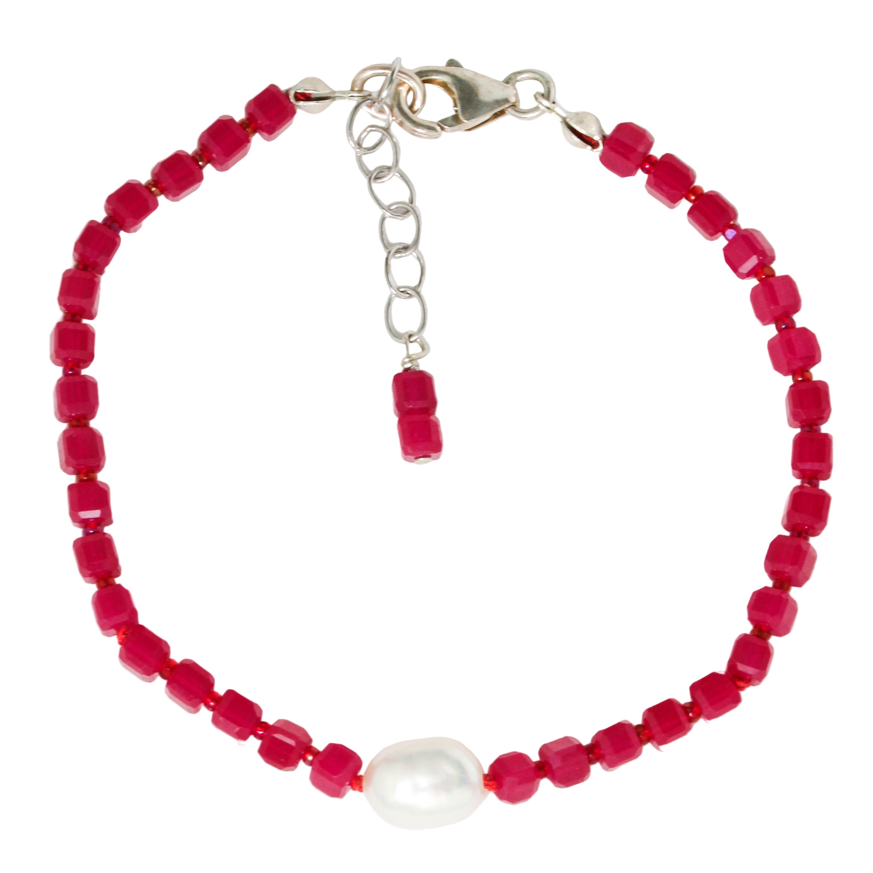Ruby + Pearl Bracelet