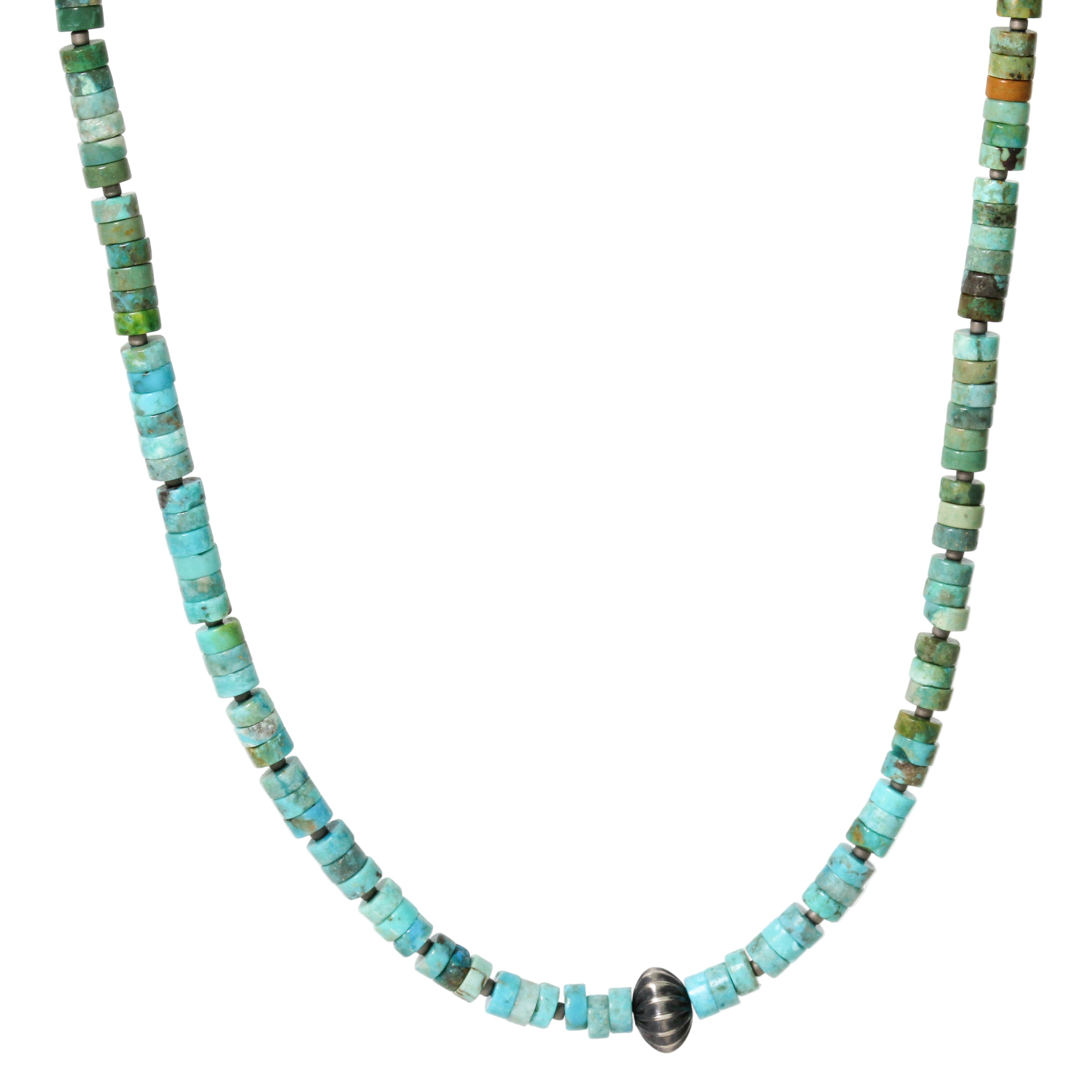 Green-Blue Heishi Turquoise Necklace