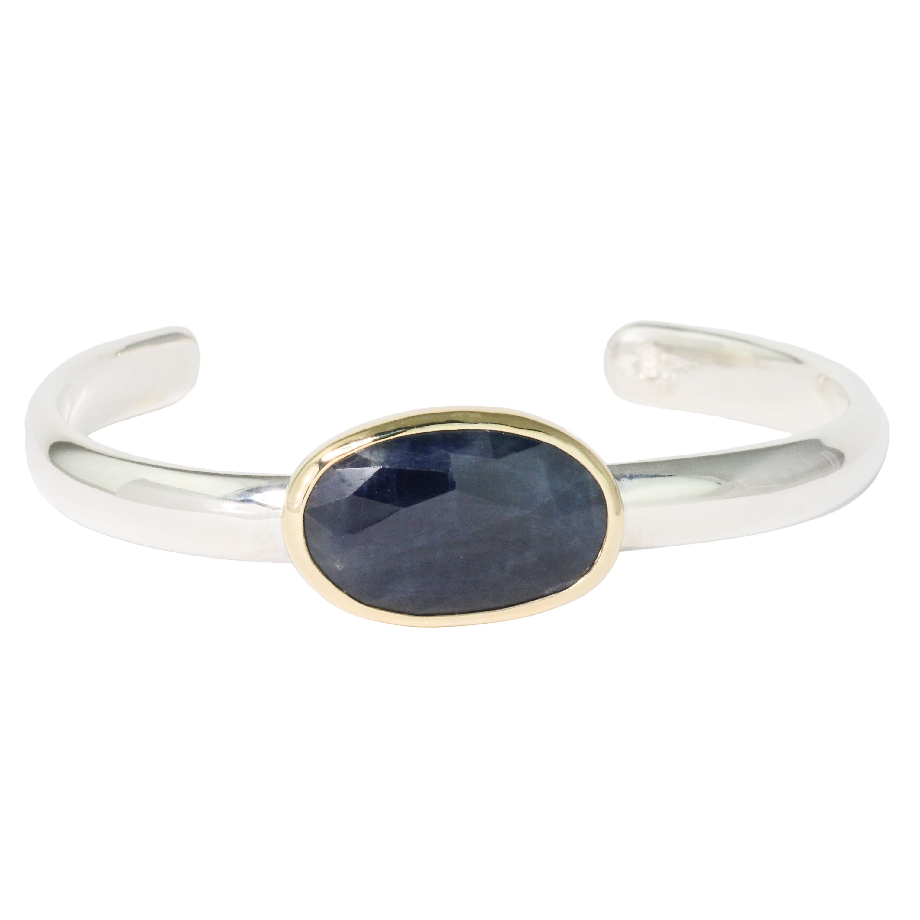 Large Blue Sapphire Cuff Bracelet