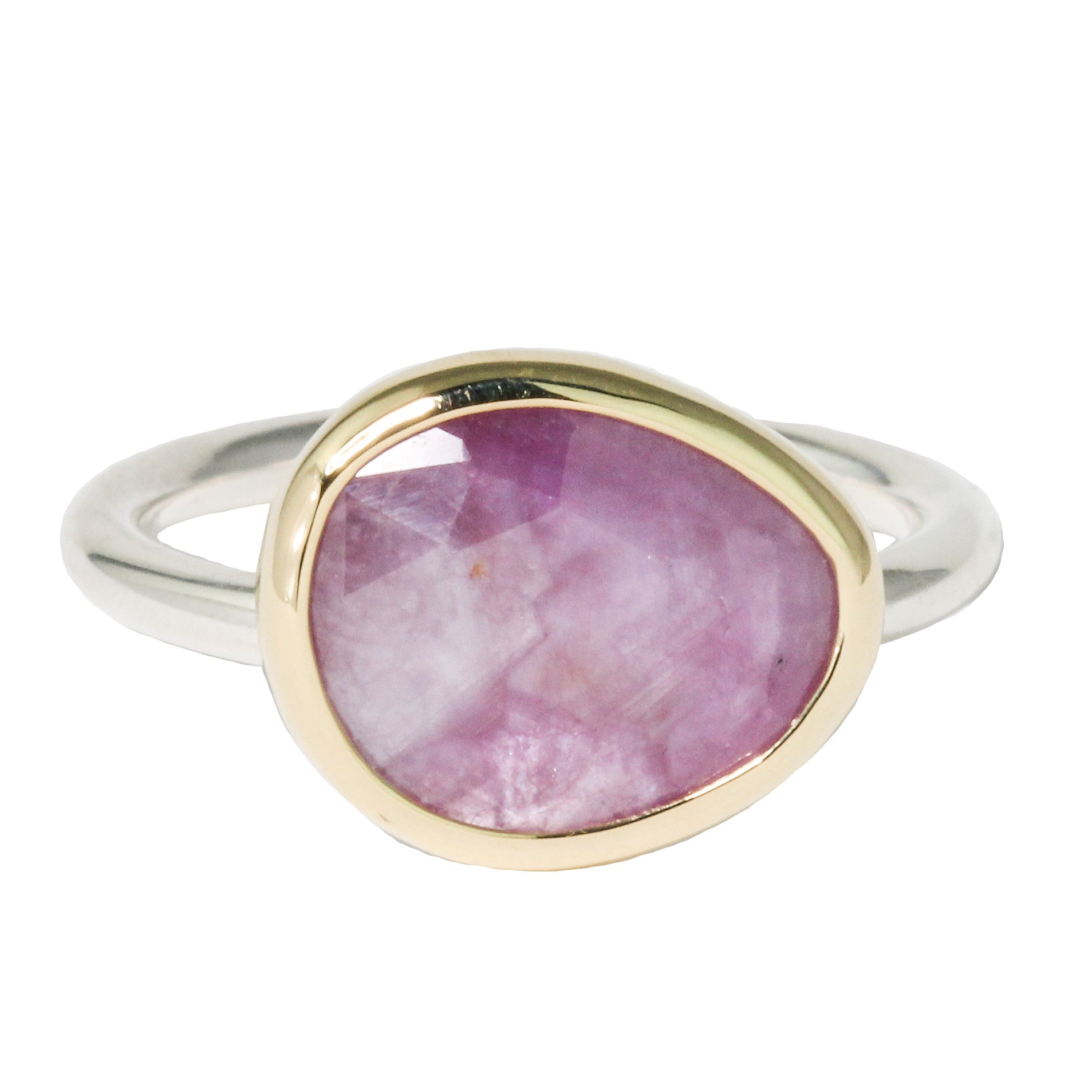 Metallic Pink Sapphire Ring