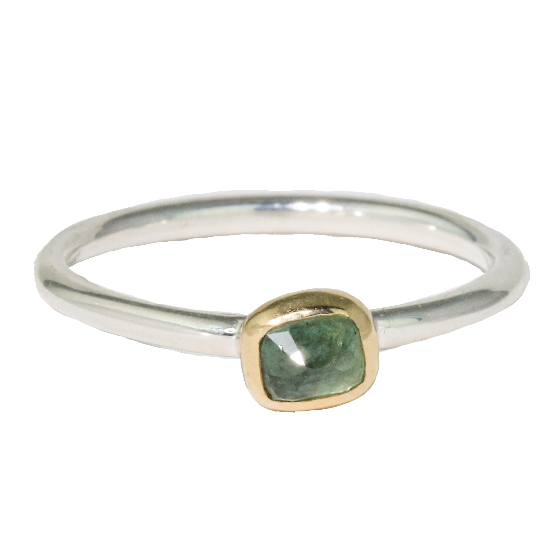 Green Sapphire Stacking Ring