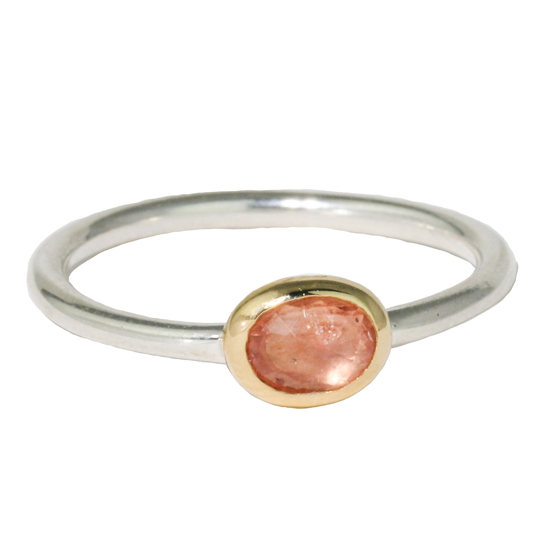 Orange Sapphire Stacking Ring