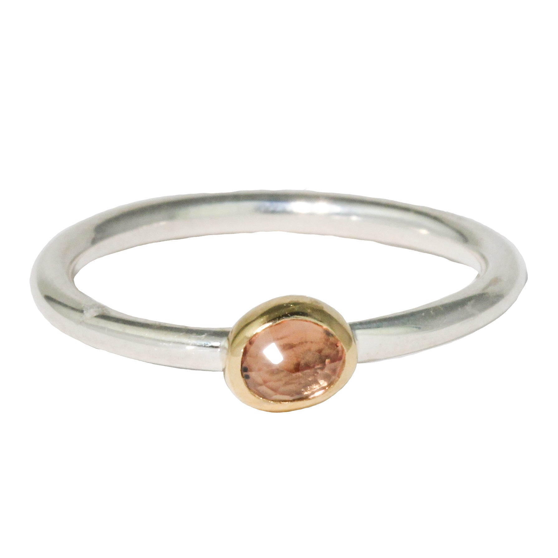 Orange Sapphire Stacking Ring