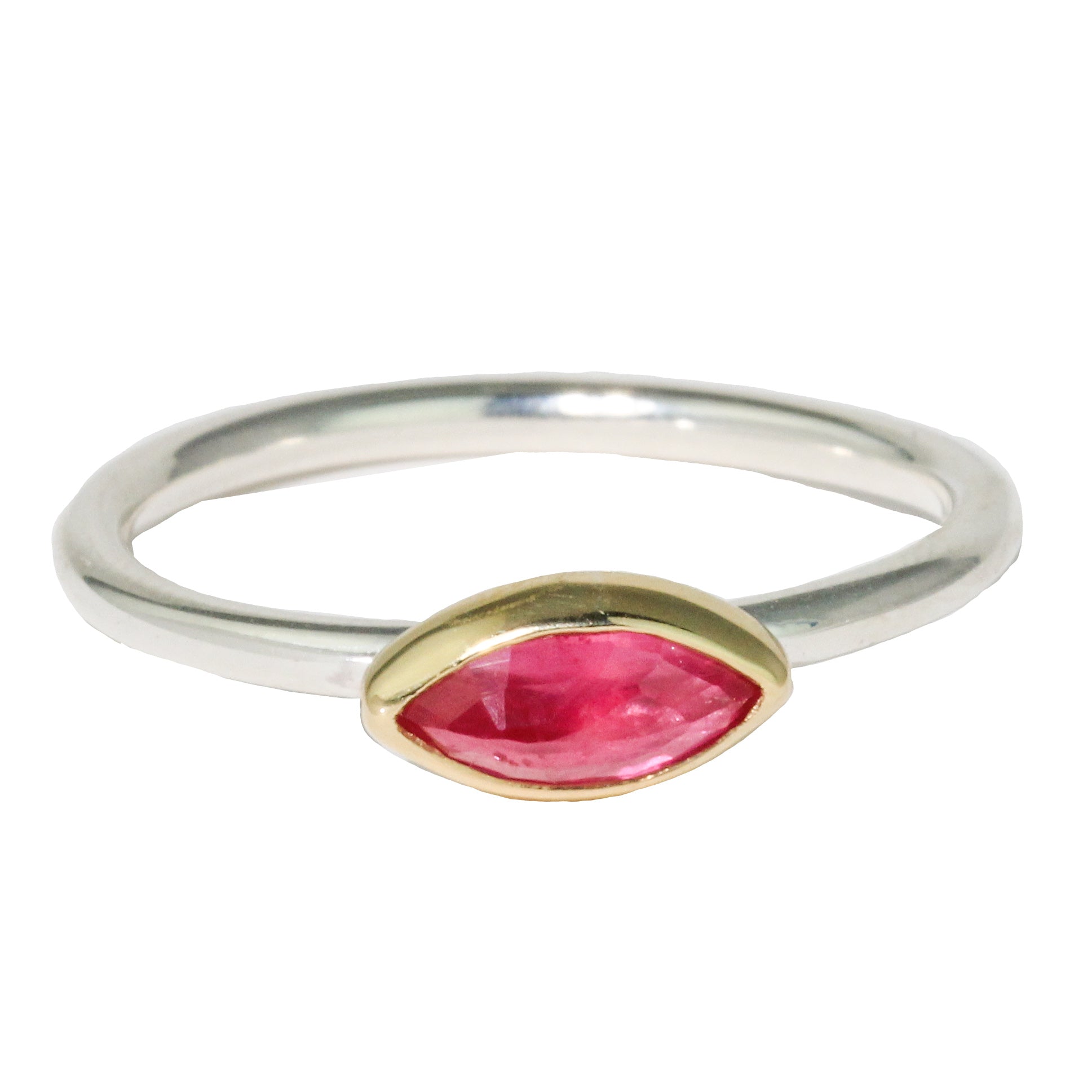 Marquis Ruby Stacking Ring