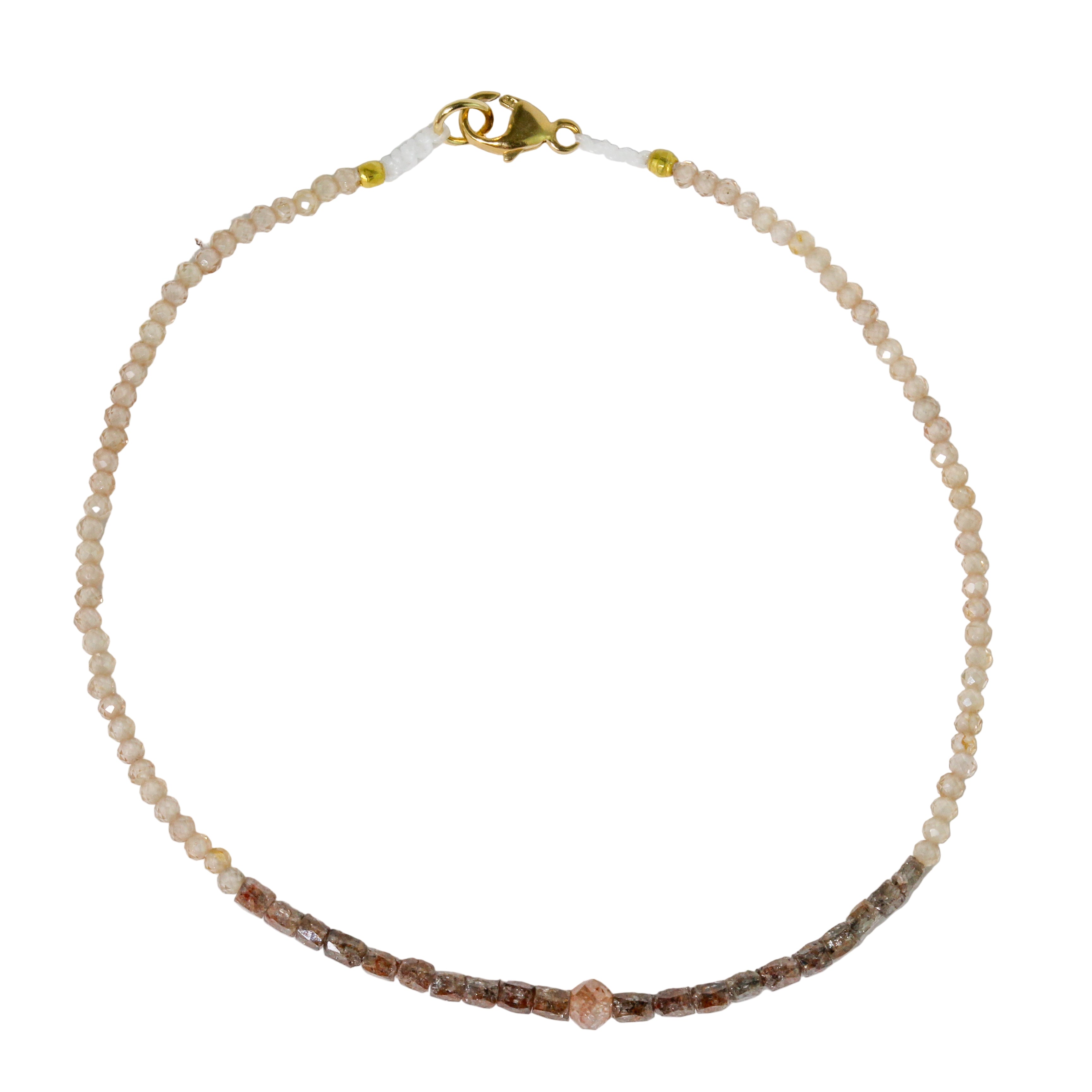 Zircon + Rustic Diamond Bracelet No. 24