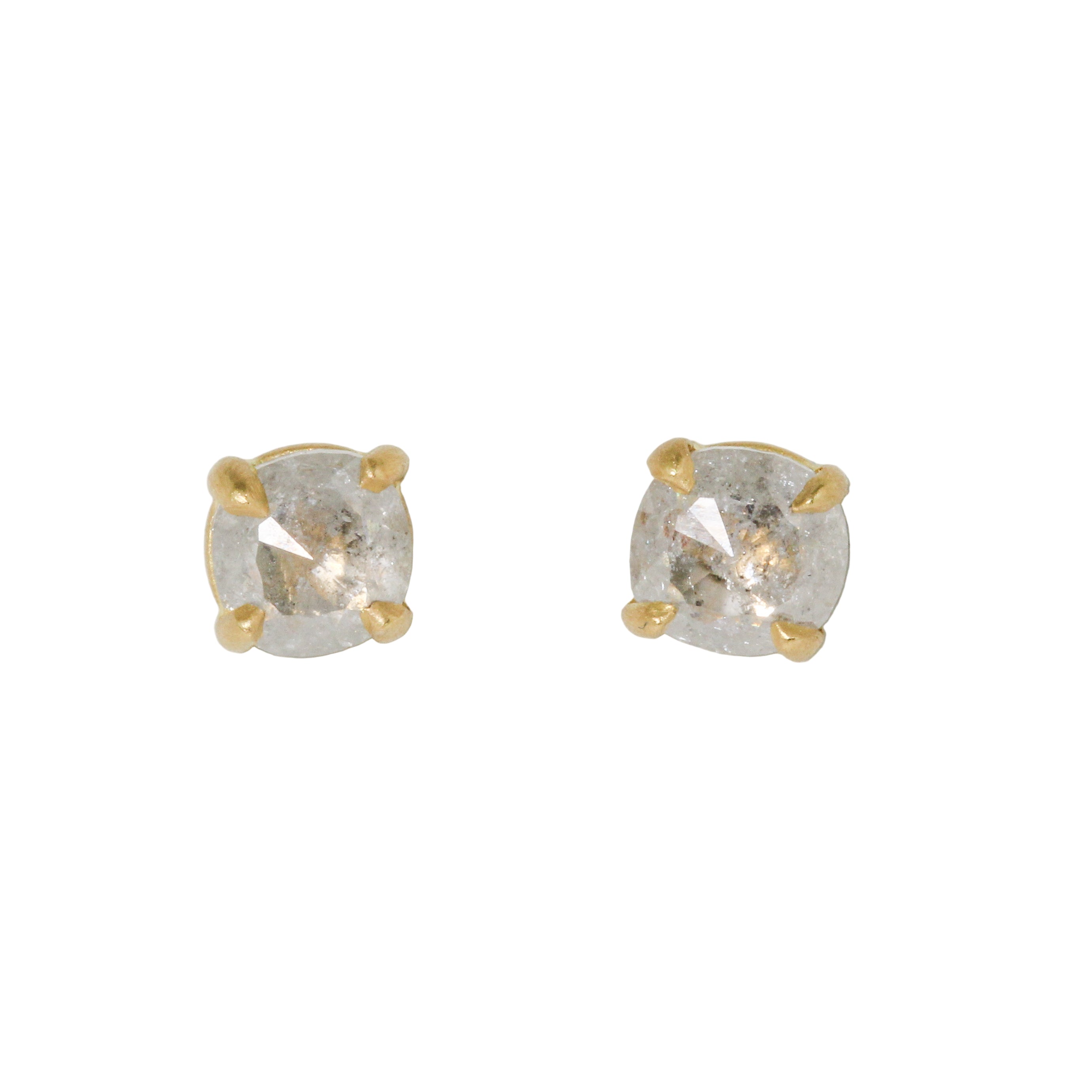 Salt and Pepper Diamond Stud Earrings