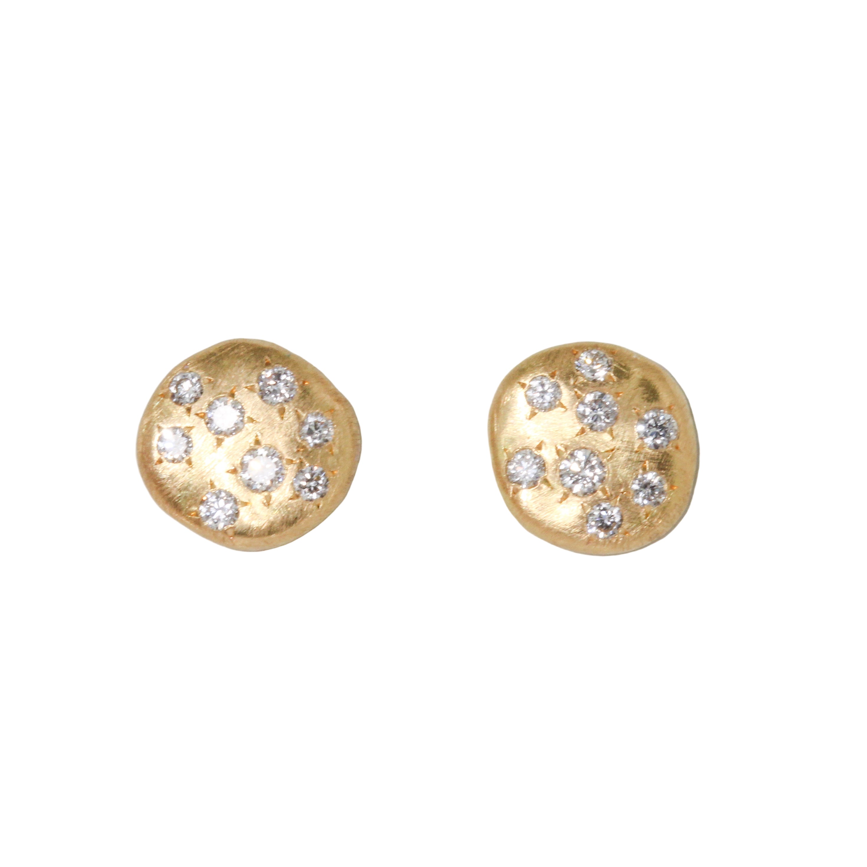Dew Disc Stud Earrings