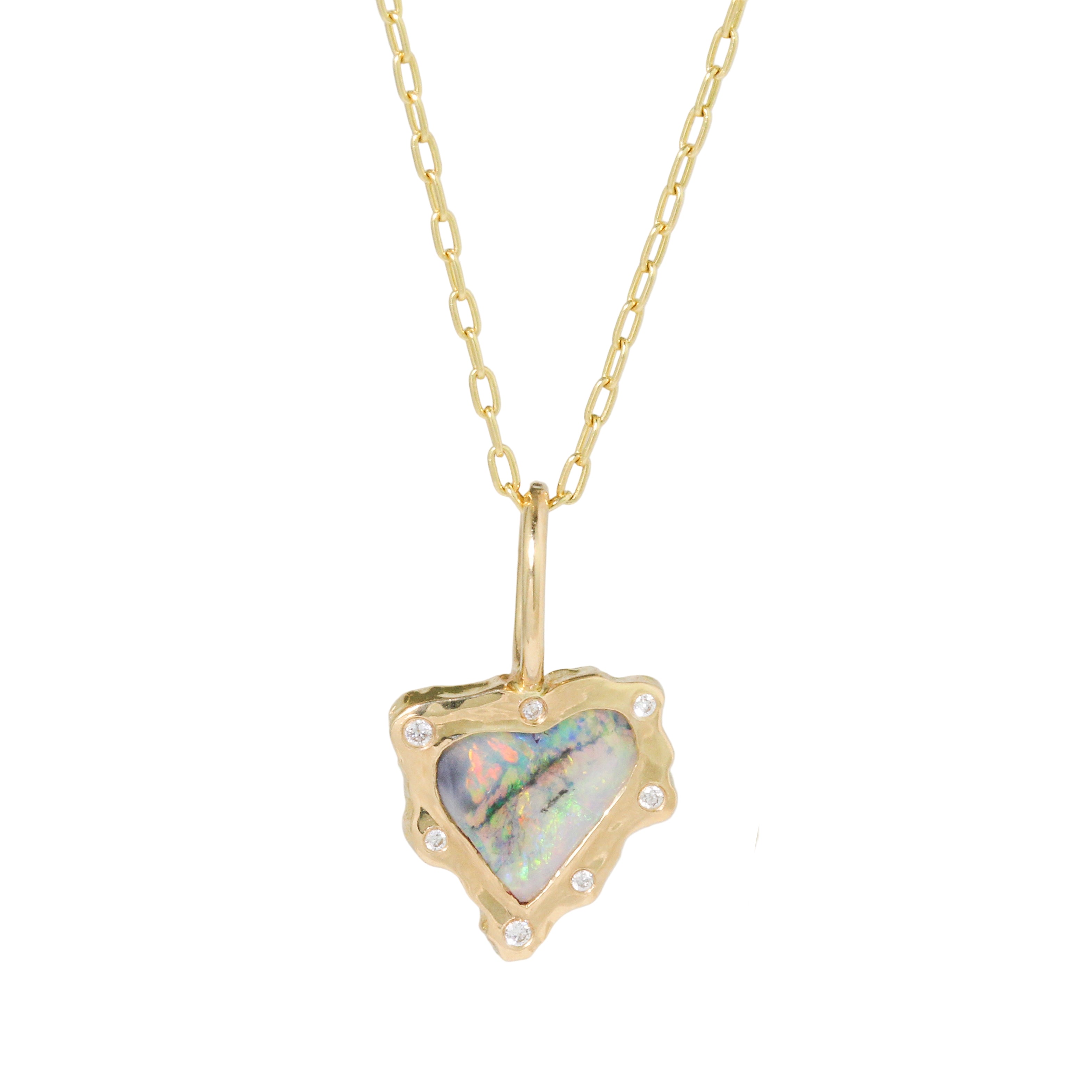 Rebel Opal Heart Necklace