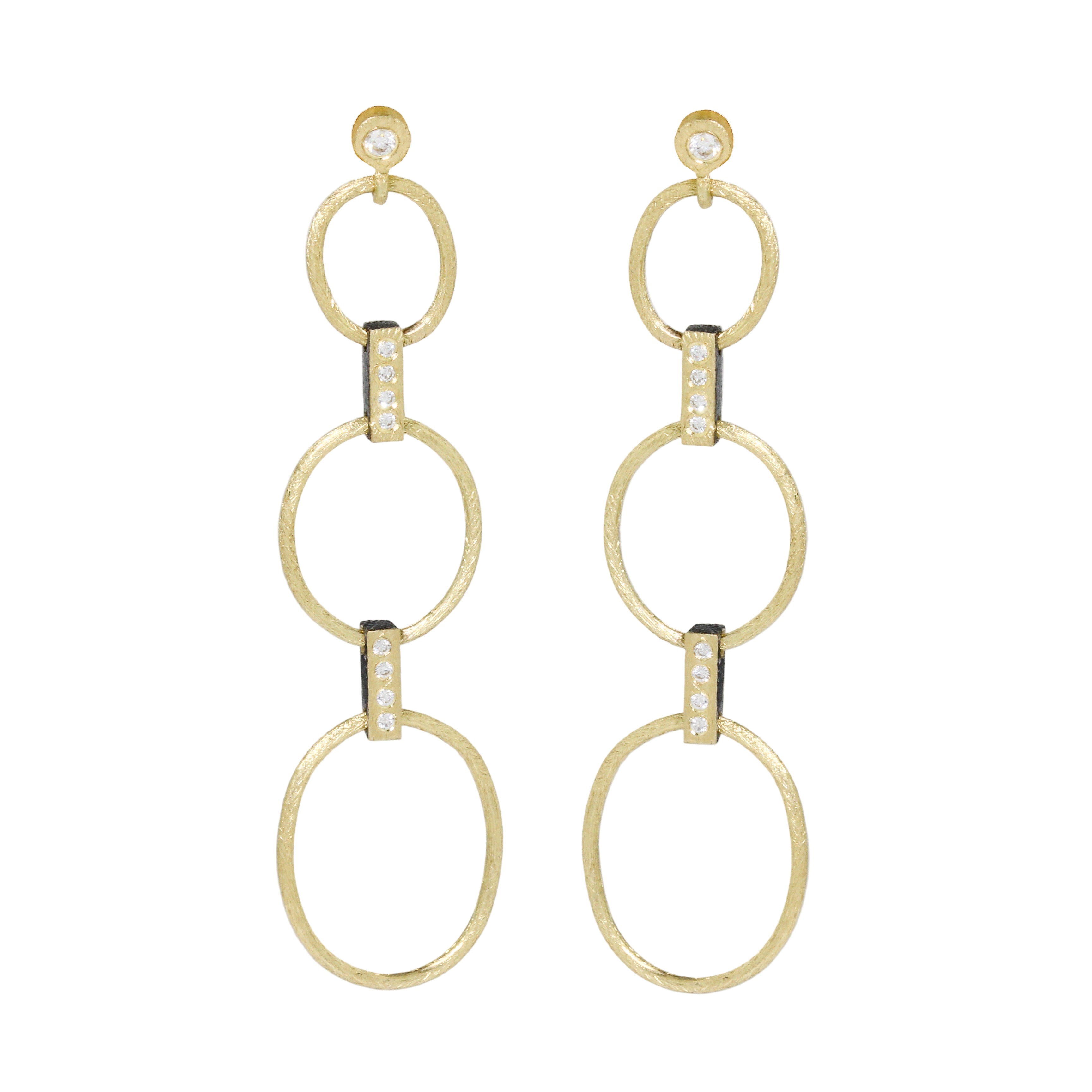 Alba Triple Hoop Drop Earrings