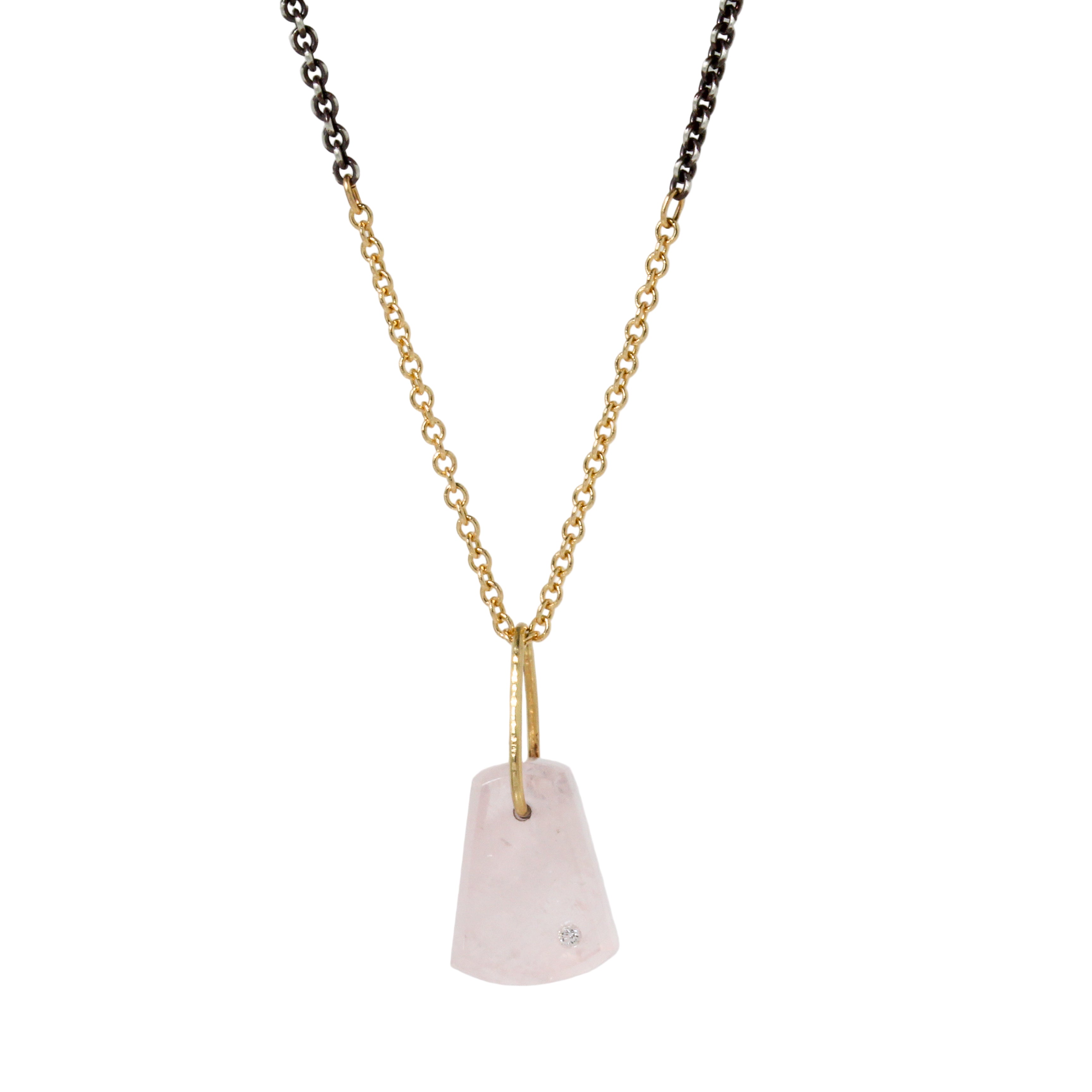 Rose Quartz Prism Necklace