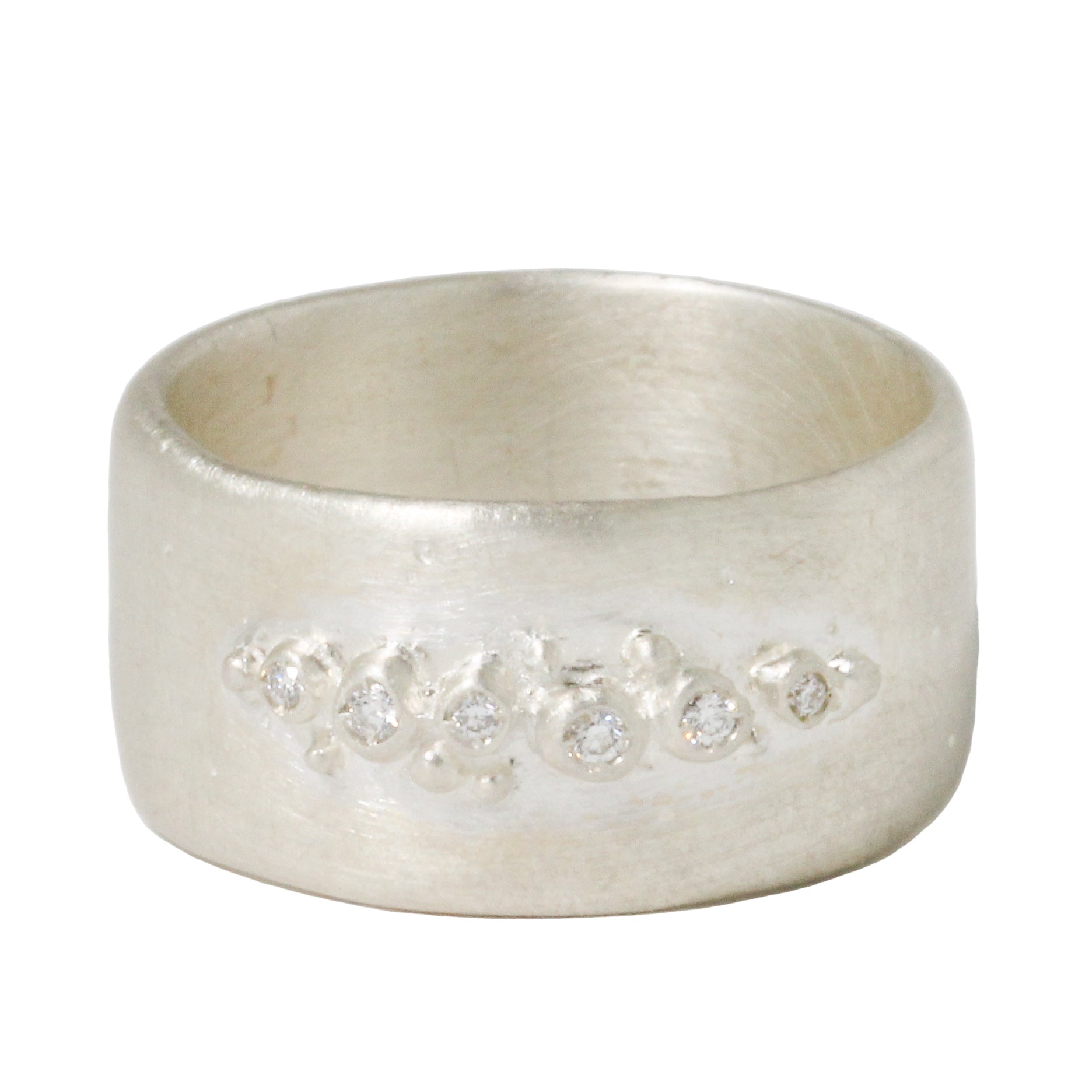 Encrusted Diamond Wide Basic Band