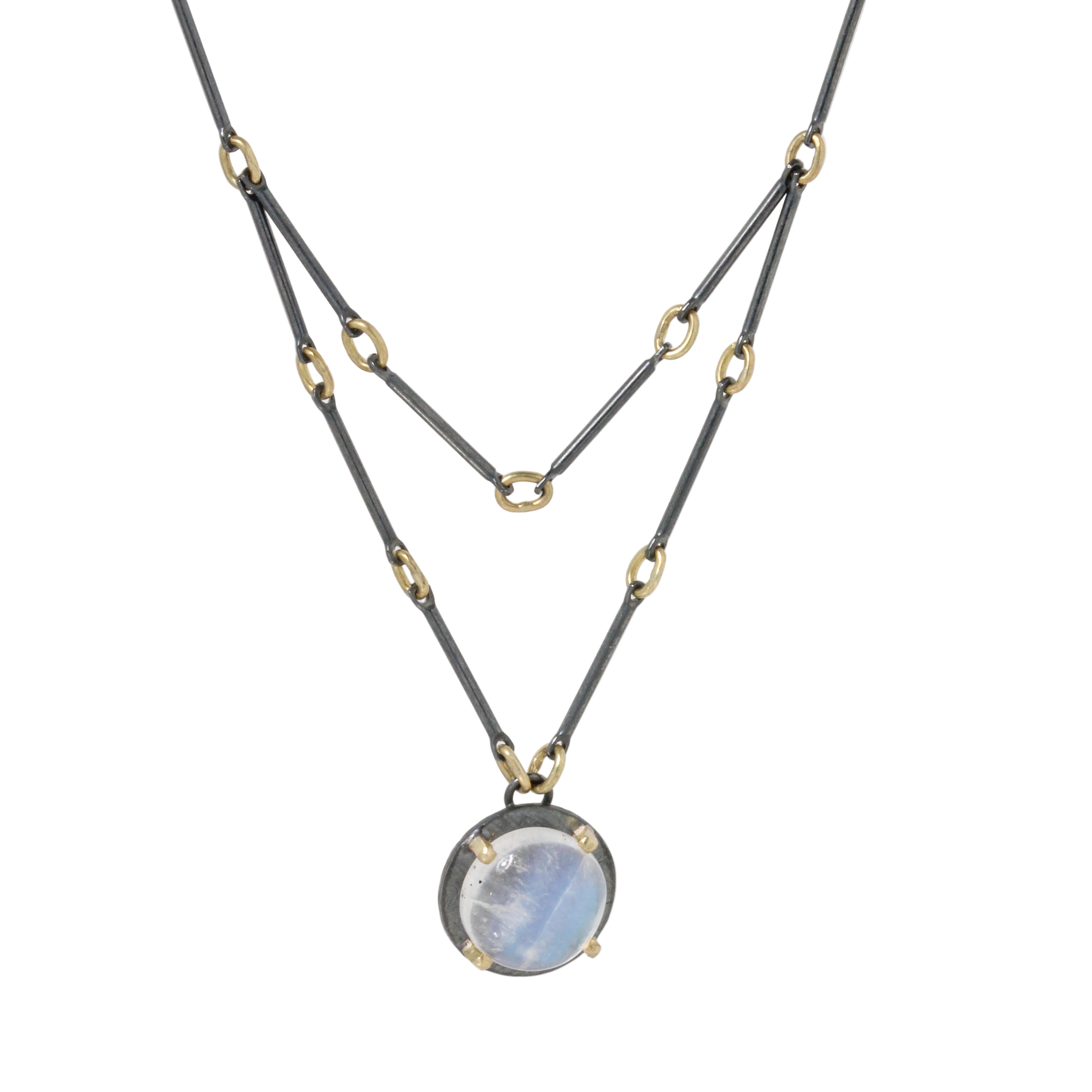Rainbow Moonstone Swing Necklace