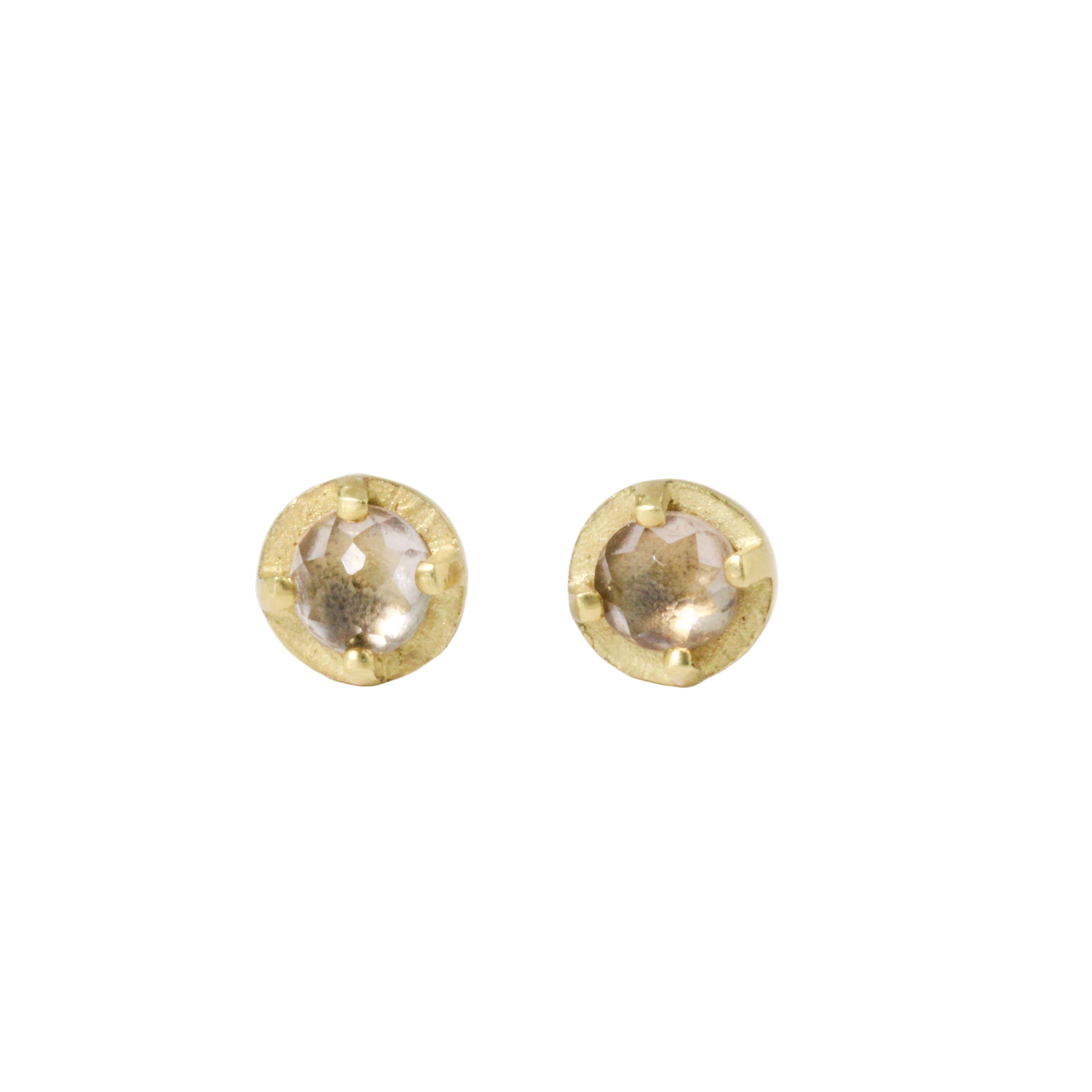 Mini Carved Zircon Stud Earrings