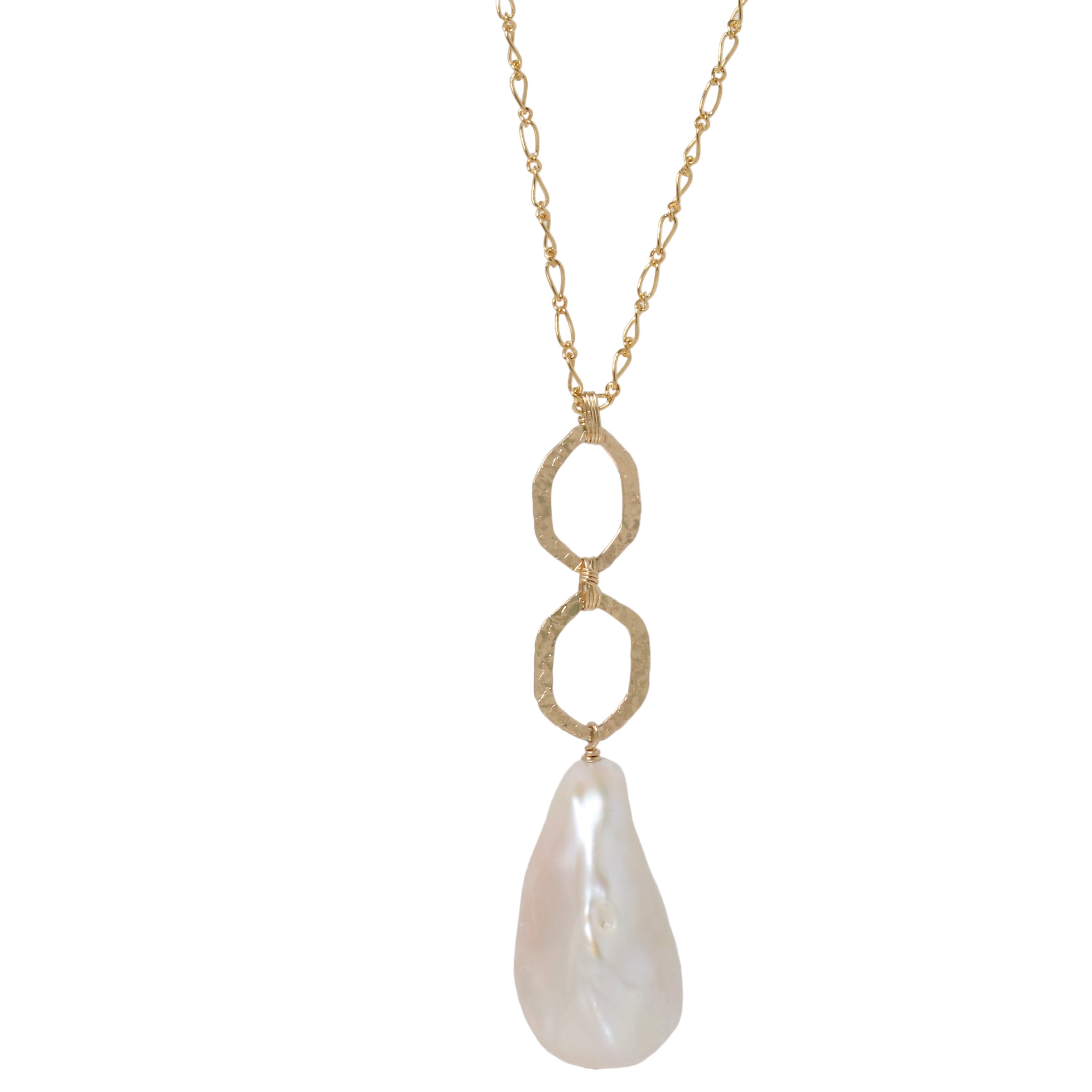 Long Baroque Pearl Necklace