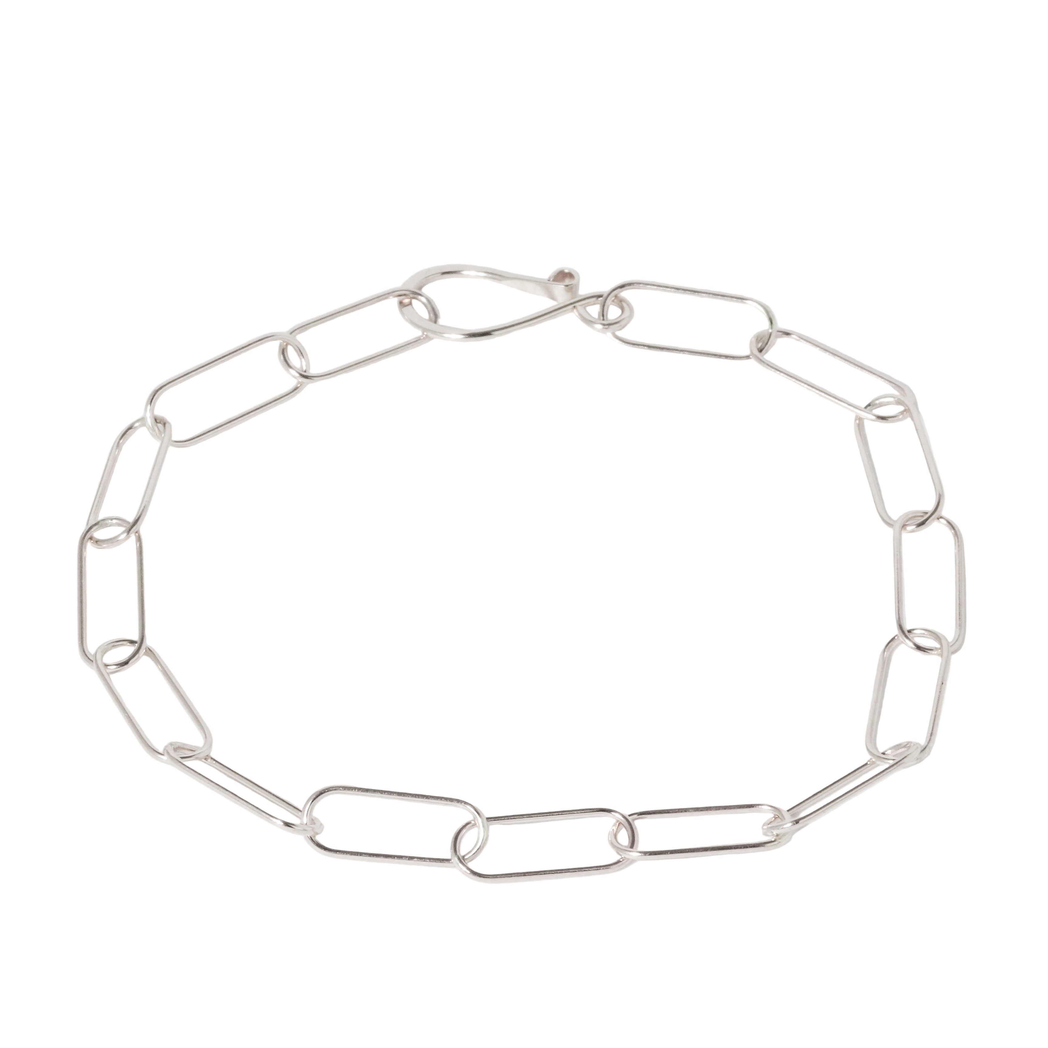 Paperclip Sterling Link Bracelet