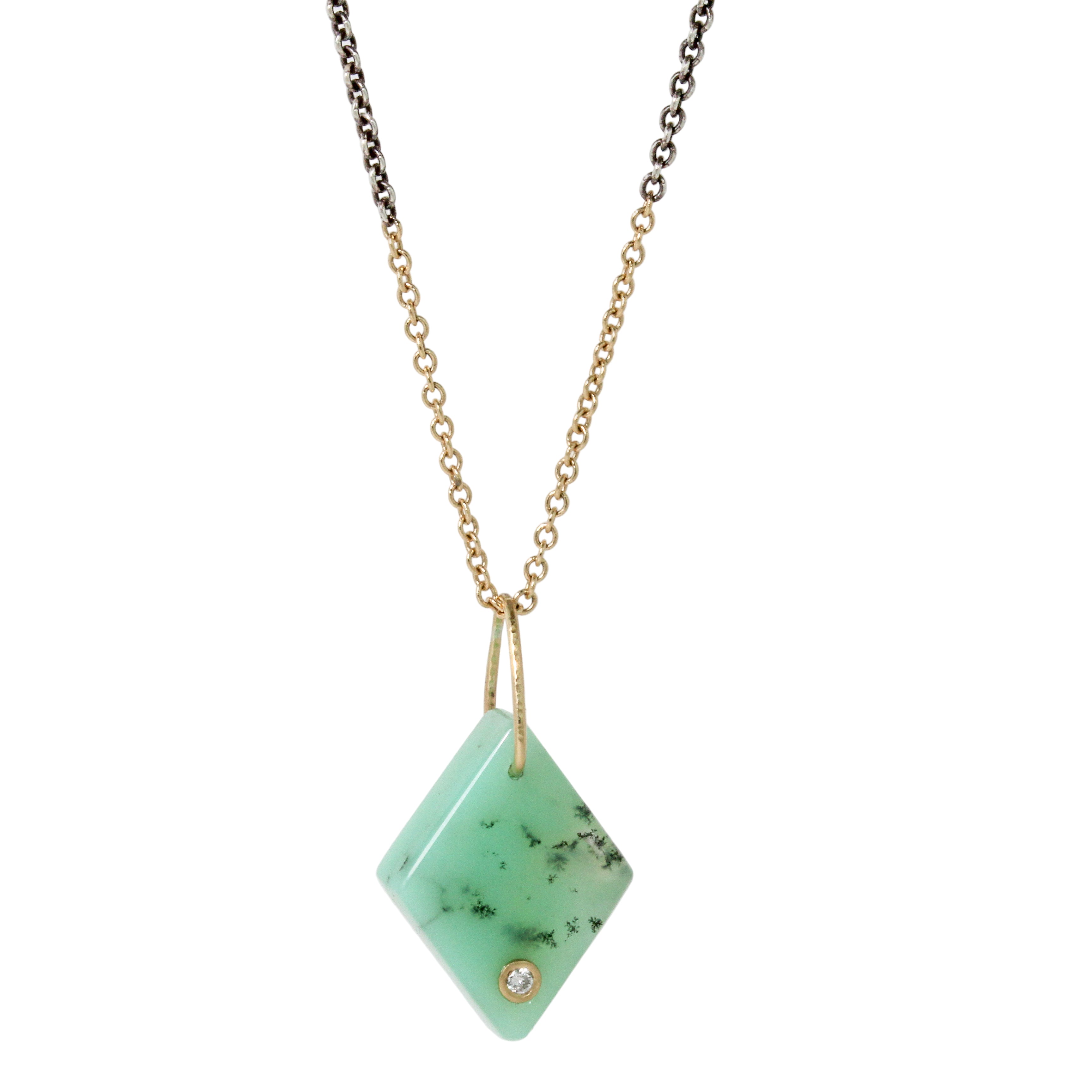 Chrysoprase & Diamond Necklace