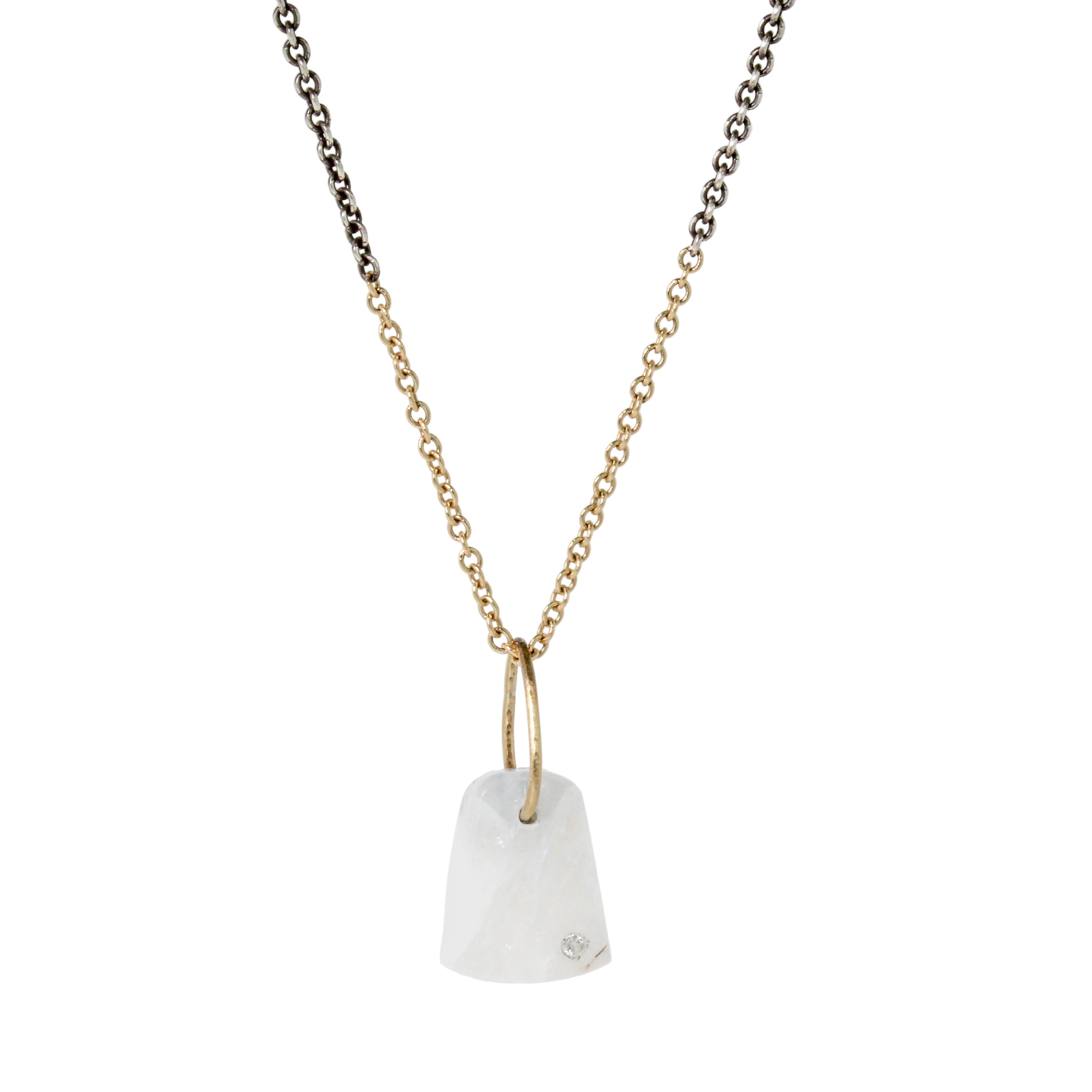 Rainbow Moonstone Prism Necklace